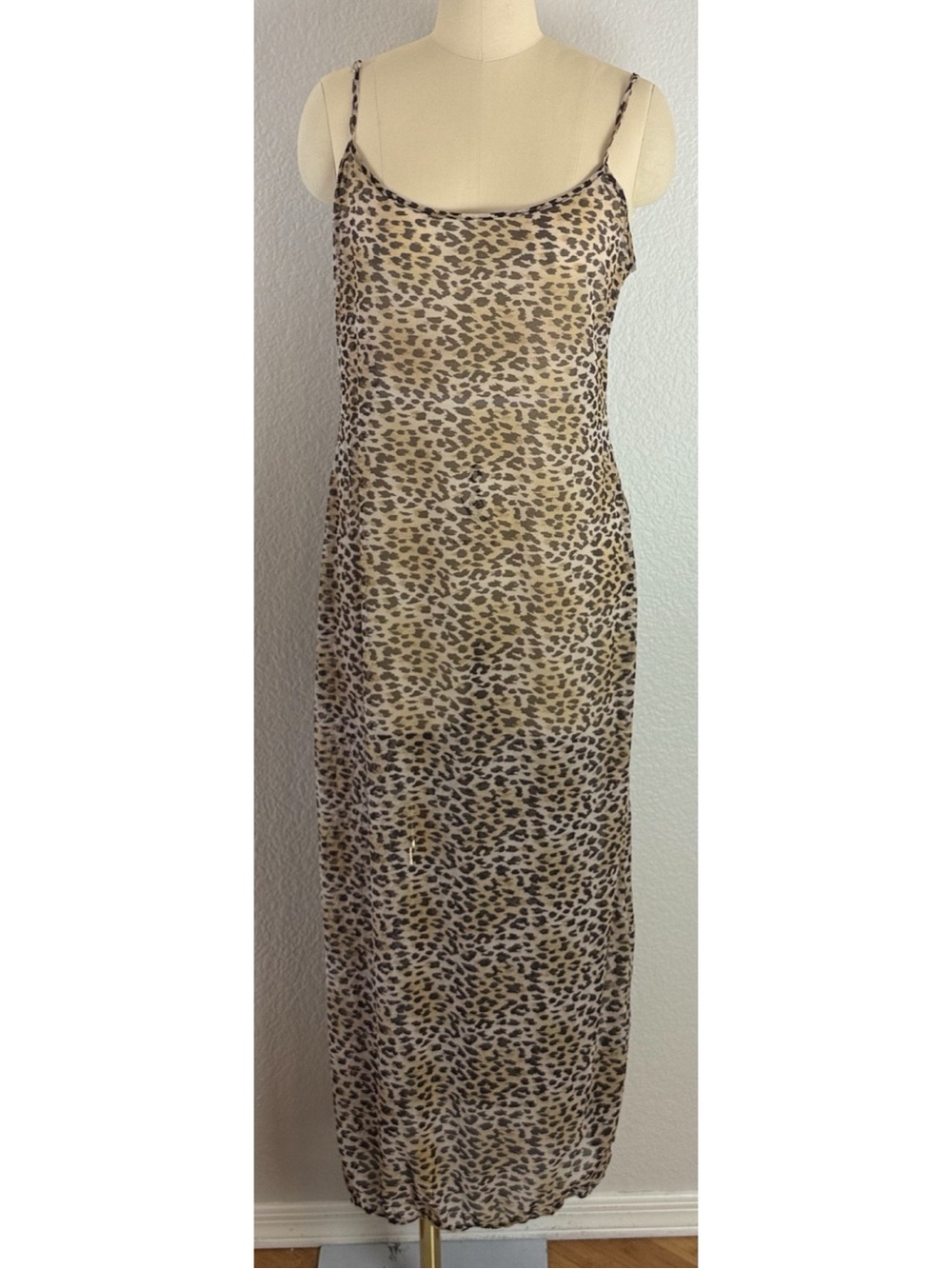 Marilyn Monroe By Warners Womens Animal Print Sheer Maxi Dress Large